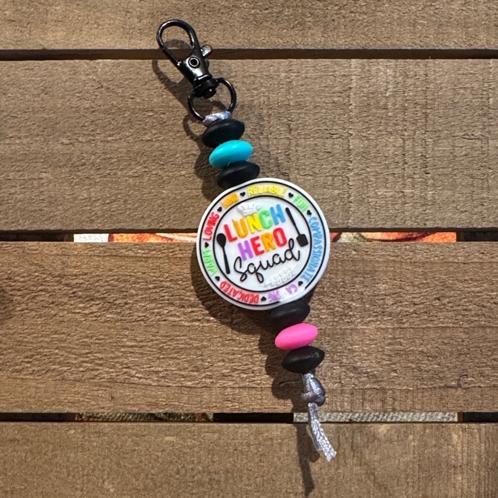 Colorful Lunch Hero Squad Keychain